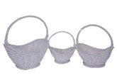 Set 3 Cosuri din Rachita Forma de Lingou de Aur Alb